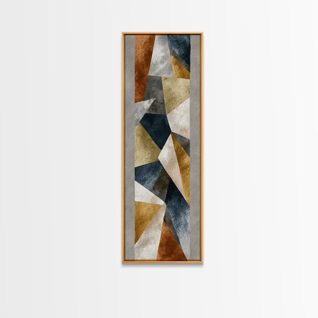 Earth Tone Geometric Pattern by Woven Cloth Canvas Print, Tribal Art, Living Room Decor, Abstract Art, Tribal, TRI-1x3-86