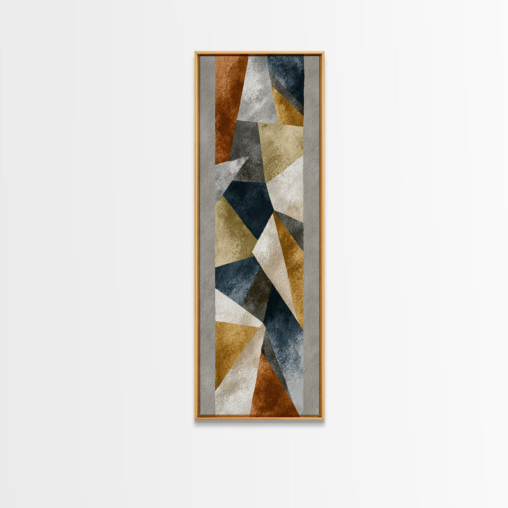 Earth Tone Geometric Pattern by Woven Cloth Canvas Print, Tribal Art, Living Room Decor, Abstract Art, Tribal, TRI-1x3-86