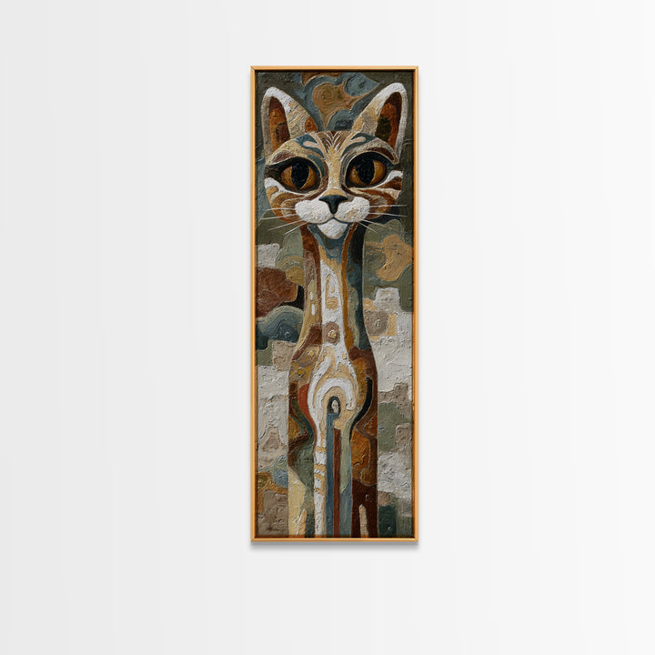 Stylized Animal Totem Canvas Print, Tribal Art, Modern Decor, Living Room Decor, Fine Art, Tribal, Wall Decor, TRI-1x3-88