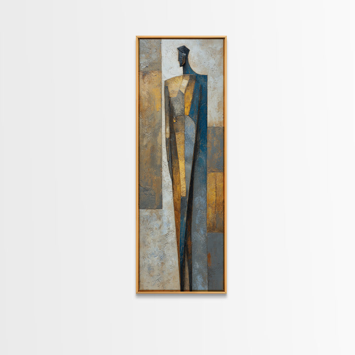 Carved Wood Figure Canvas Print, Tribal Art, Home Decor, Living Room Decor, Fine Art, Tribal, African Art, African Wall Art, TRI-1x3-9