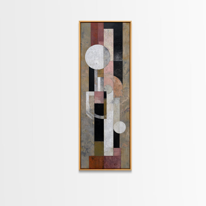Abstract Drum Circle Suggested Through Repeated Forms Canvas Print, Tribal Art, Original Art, Living Room Decor, Abstract Art, TRI-1x3-90
