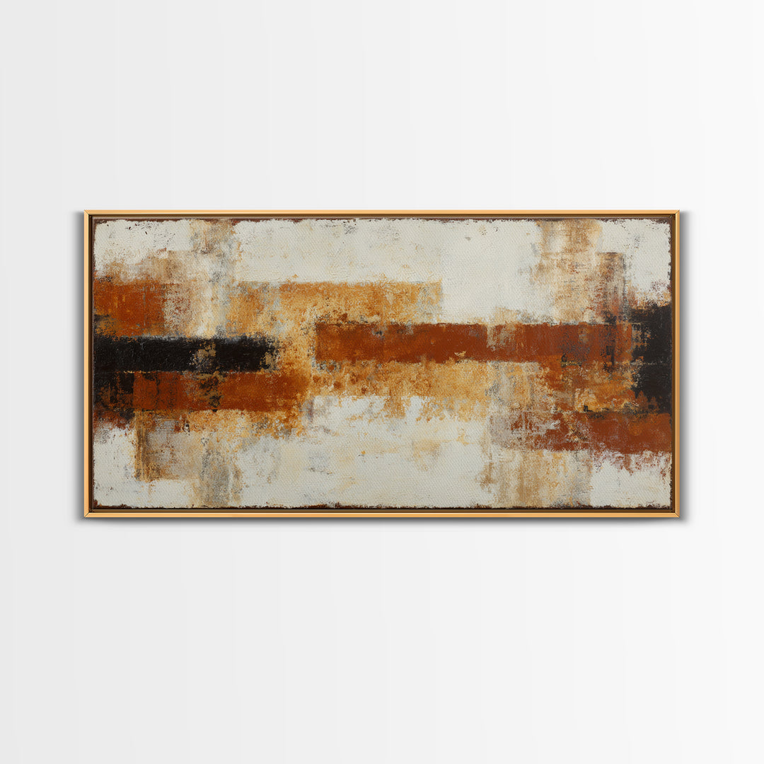 Abstract Drum Circle Suggested Through Repeated Forms Framed Canvas Print, Tribal Art, Living Room Decor, Fine Art, Tribal, TRI-2x1-50