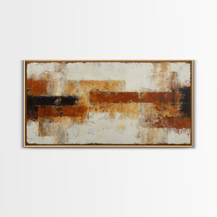 Abstract Drum Circle Suggested Through Repeated Forms Framed Canvas Print, Tribal Art, Living Room Decor, Fine Art, Tribal, TRI-2x1-50