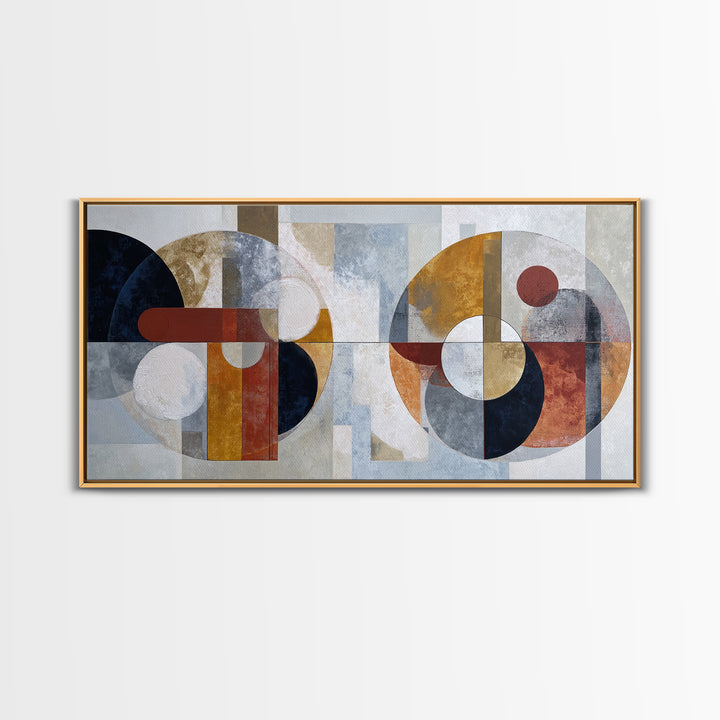 Abstract Drum Circle Suggested Through Repeated Forms Canvas Print, Tribal Art, African Art, Living Room Decor, Abstract Art, TRI-2x1-98
