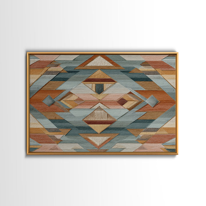 Desert Rhythm Pattern Framed Canvas Print, Tribal Art, Gallery Wall Art, Living Room Decor, Fine Art, Tribal, Minimalist Decor, TRI-3x2-2