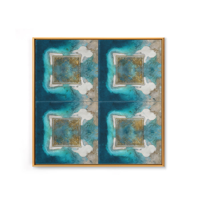 Tropical Lagoon with Turquoise Water Canvas Print, Tropical Art, Beach Prints, Living Room Decor, Watercolor Art, Tropic, TRO-1x1-55