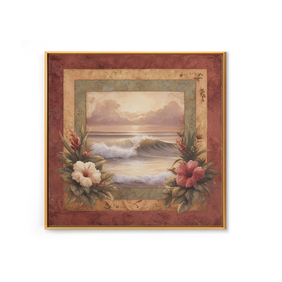 Sunset Surf Scene Canvas Print, Tropical Art, Modern Decor, Living Room Decor, Fine Art, Tropic, Wall Decor, Digital Prints, TRO-1x1-94