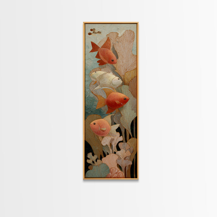 Tropical Fish over Coral Reef Canvas Print, Tropical Art, Oversized Wall Art, Living Room Decor, Fine Art, Tropic, Beach Print, TRO-1x3-23