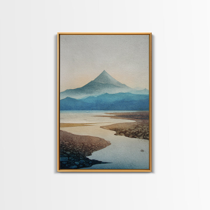 Island Volcano with Lush Foreground Canvas Print, Tropical Art, Oversized Wall Art, Living Room Decor, Fine Art, Tropic, TRO-2x3-49