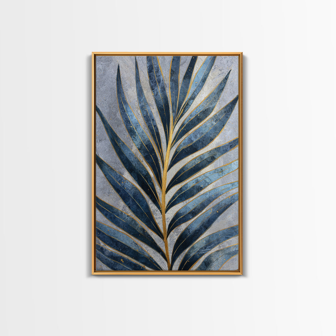 Rain Soaked Palm Leaf Closeup Canvas Print, Tropical Art, Printable Wall Art, Living Room Decor, Watercolor Art, Tropic, TRO-2x3-5