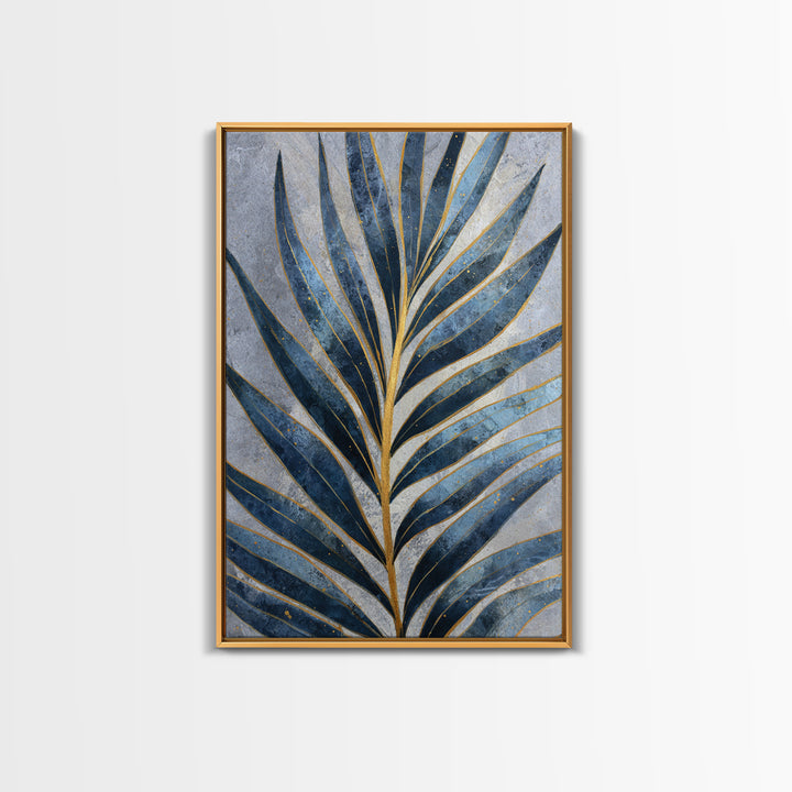 Rain Soaked Palm Leaf Closeup Canvas Print, Tropical Art, Printable Wall Art, Living Room Decor, Watercolor Art, Tropic, TRO-2x3-5