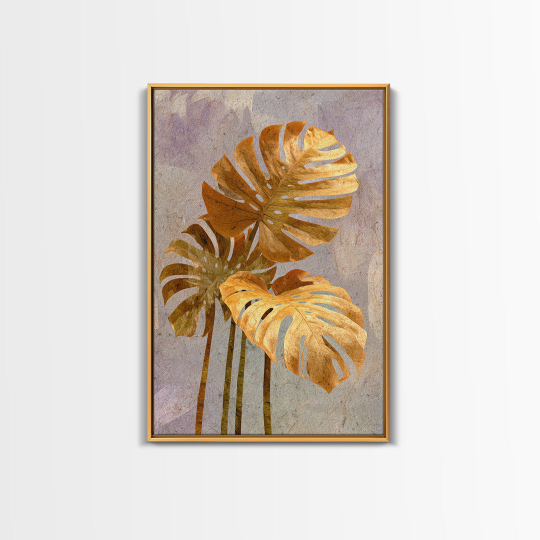 Lush Monstera Leaves Canvas Print, Tropical Art, Wall Art Prints, Living Room Decor, Fine Art, Tropic, Beach Wall Art, TRO-2x3-9