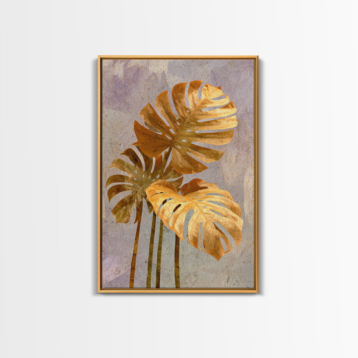 Lush Monstera Leaves Canvas Print, Tropical Art, Wall Art Prints, Living Room Decor, Fine Art, Tropic, Beach Wall Art, TRO-2x3-9