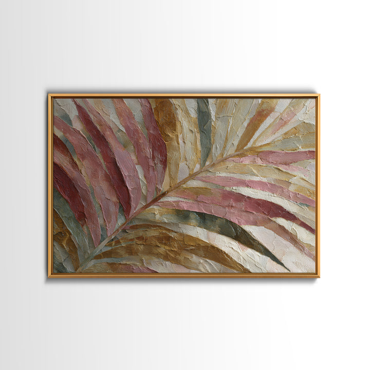 Rain Soaked Palm Leaf Closeup Canvas Print, Tropical Art, Coastal Decor, Living Room Decor, Fine Art, Tropic, Modern Decor, TRO-3x2-1