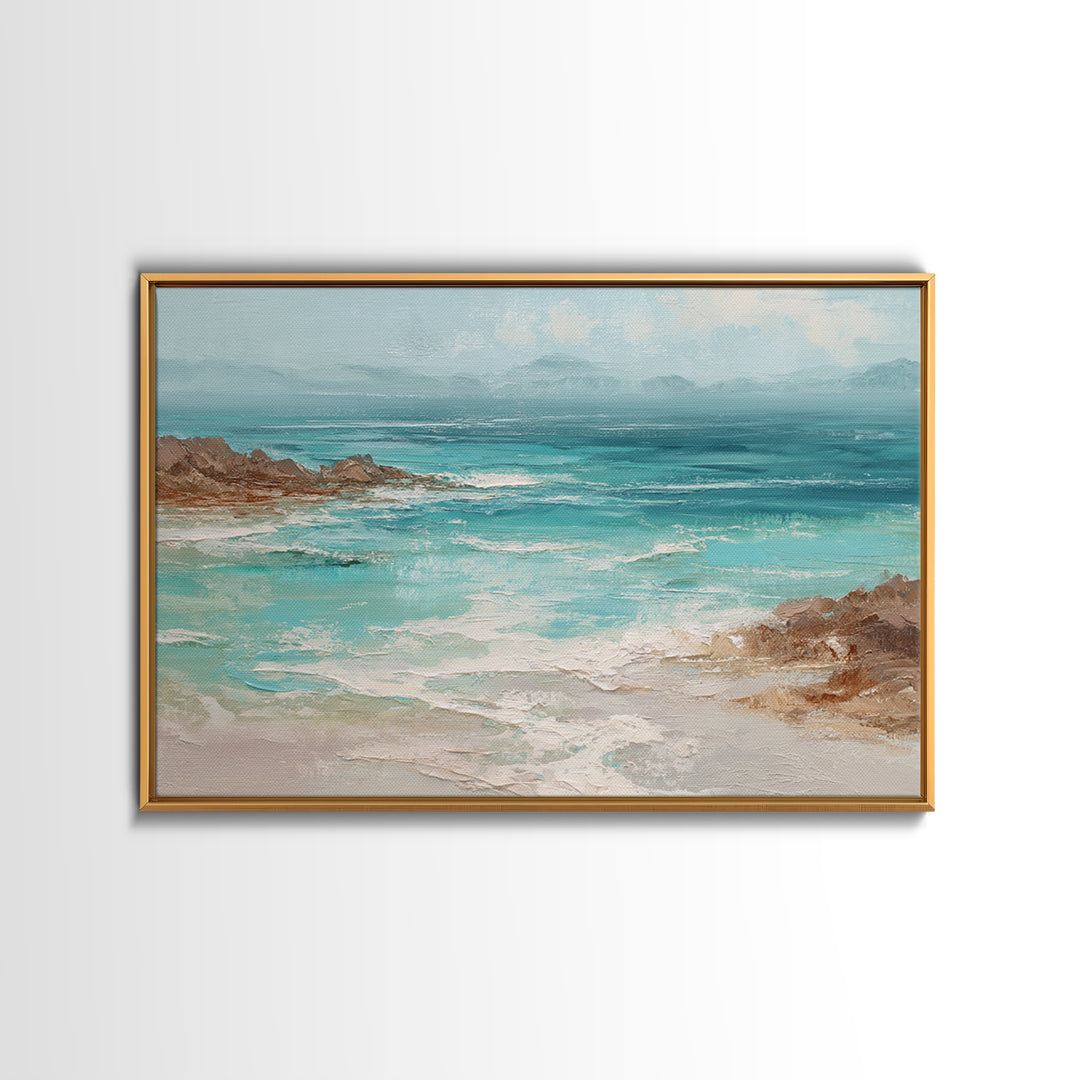 Tropical Lagoon with Turquoise Water Canvas Print, Tropical Art, Modern Decor, Living Room Decor, Fine Art, Tropic, Wall Decor, TRO-3x2-11