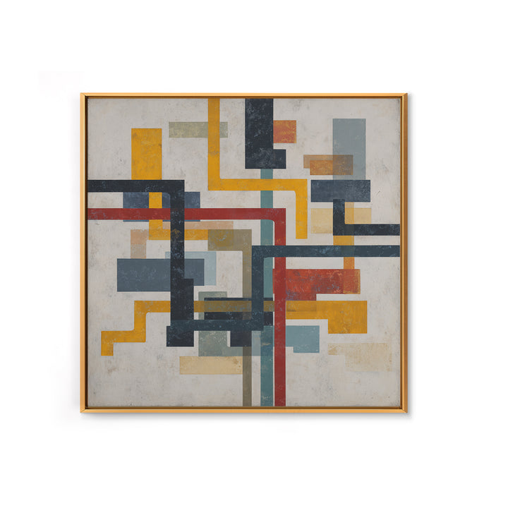Abstract Subway Map Lines Without Labels Canvas Print, Urban Art, Home Decor, Living Room Decor, Abstract Art, Urban, URB-1x1-4