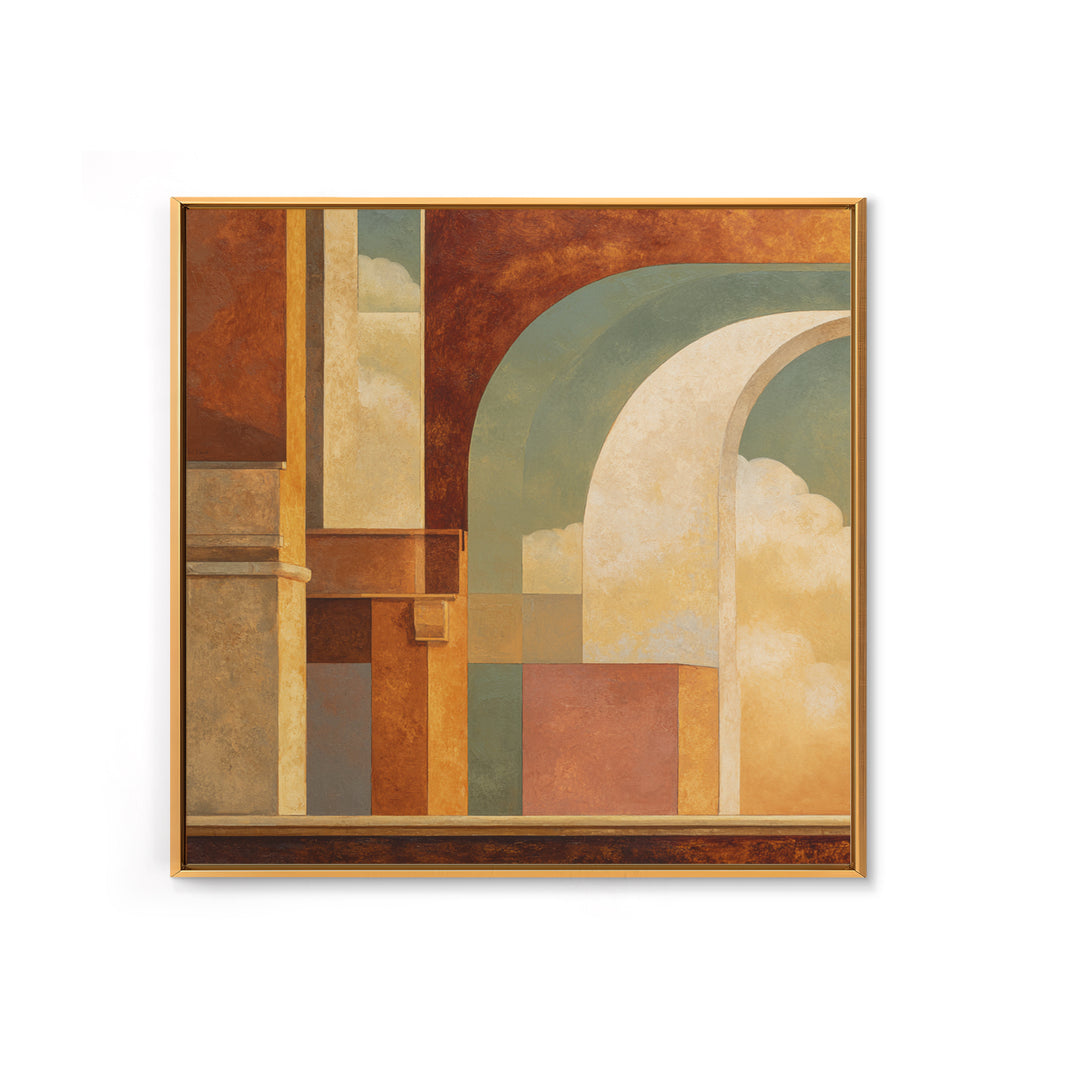 Old Theater Marquee Shapes Without Text Canvas Print, Urban Art, Neutral Decor, Living Room Decor, Abstract Art, Urban, URB-1x1-69