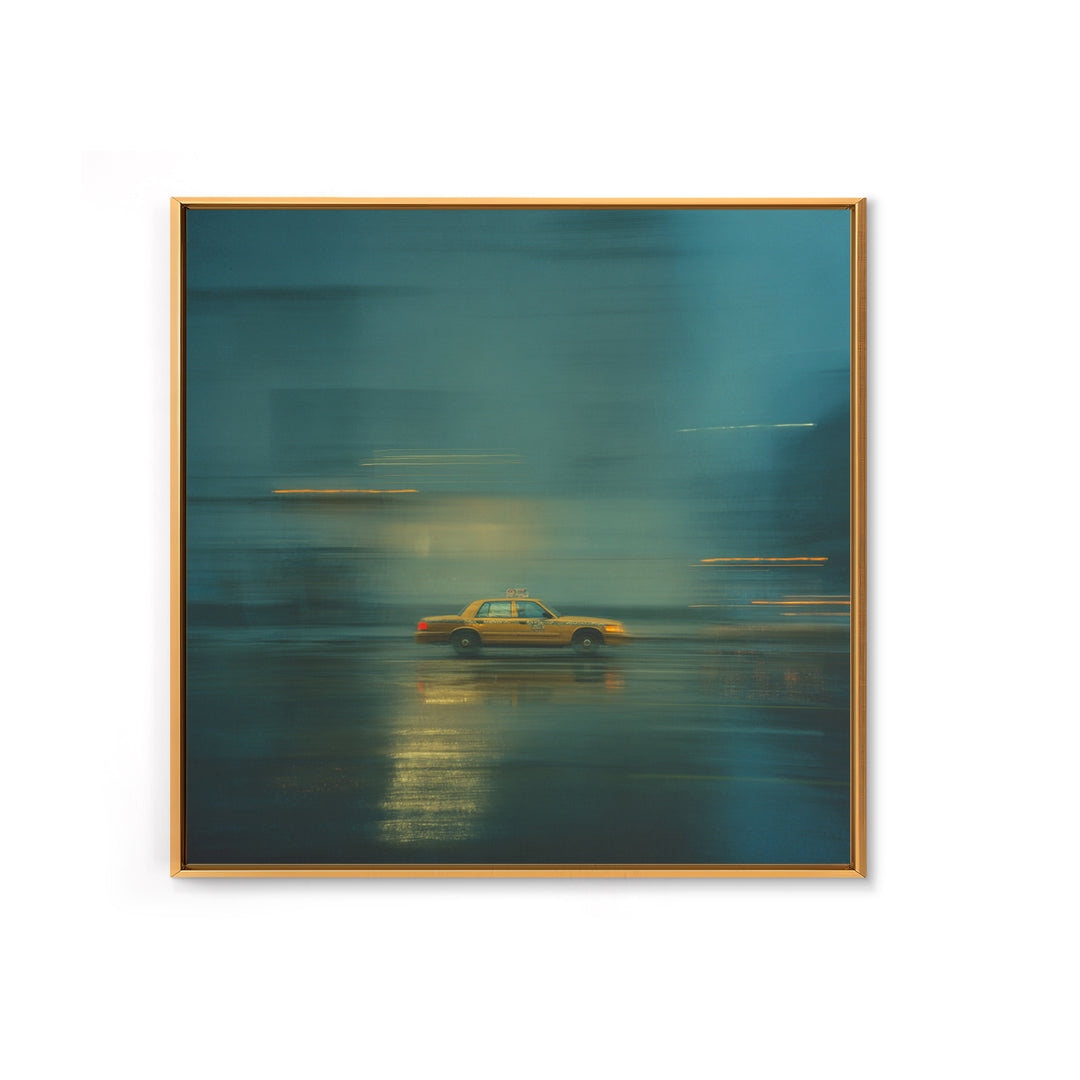 Taxi Cab Motion Blur Canvas Print, Urban Art, Wall Art, Living Room Decor, Fine Art, Urban, Digital Print, Printable Art, URB-1x1-99