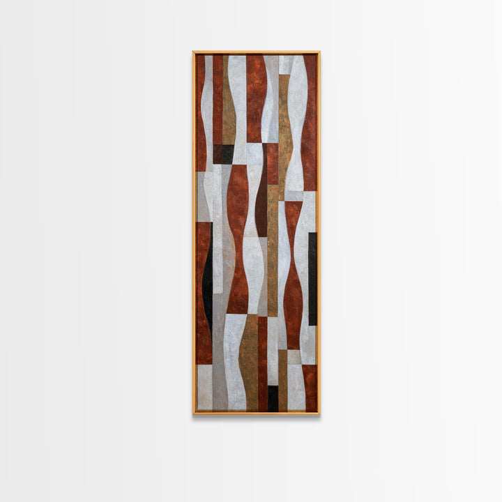 High Rise Window Grid Abstract Framed Canvas Print, Urban Art, Printable Wall Art, Living Room Decor, Abstract Art, Urban, URB-1x3-31