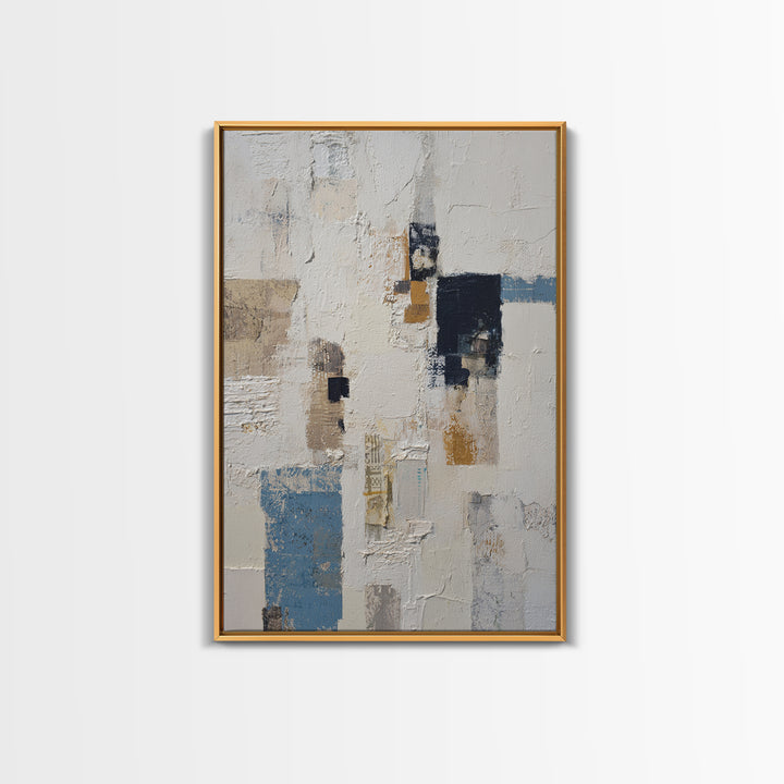 Brick Wall and Window Shadows as Geometry Framed Canvas Print, Urban Art, Wall Decor, Living Room Decor, Fine Art, Urban, URB-2x3-13