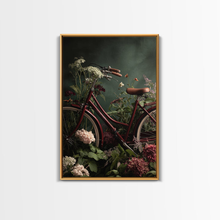 Bicycle Locked to Post Canvas Print, Urban Art, Art Print, Living Room Decor, Fine Art, Urban, Oil Painting, Art Deco, URB-2x3-23