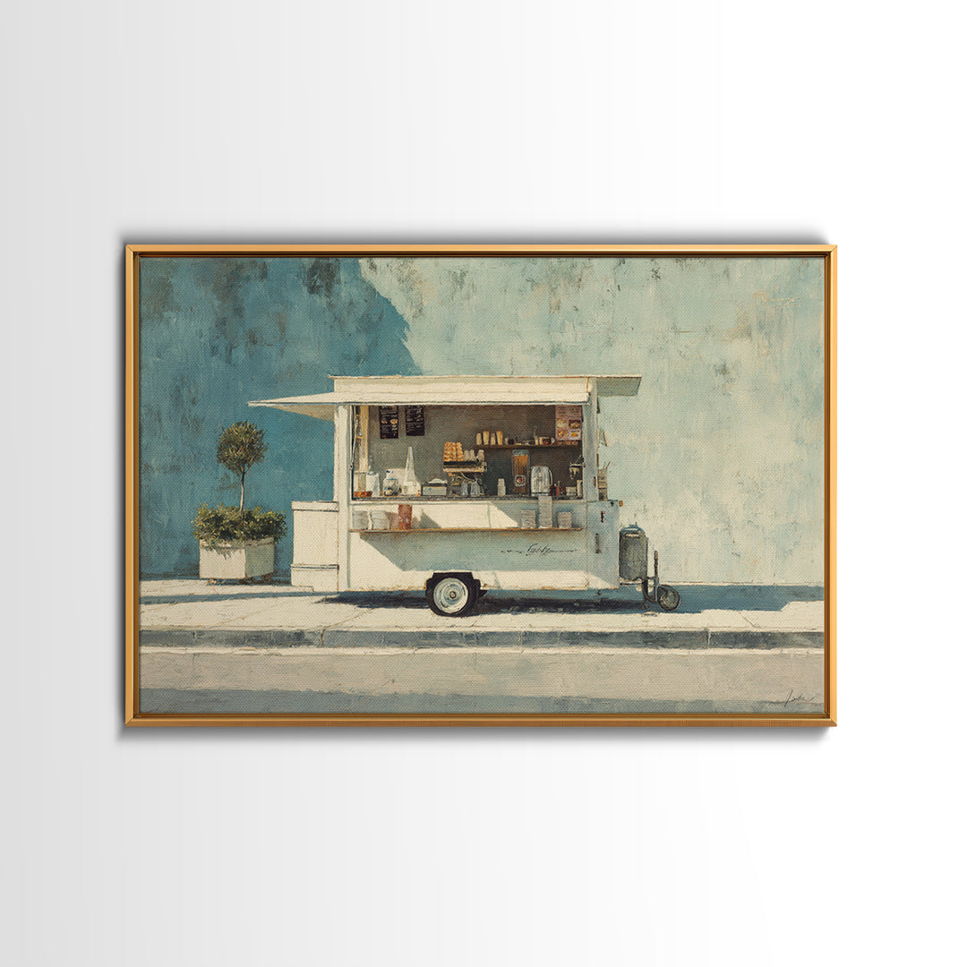 Street Food Cart Still Life Without Signage Canvas Print, Urban Art, Printable Art, Living Room Decor, Fine Art, Urban, URB-3x2-3