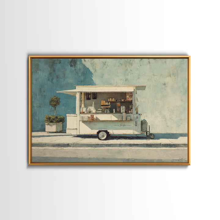 Street Food Cart Still Life Without Signage Canvas Print, Urban Art, Printable Art, Living Room Decor, Fine Art, Urban, URB-3x2-3