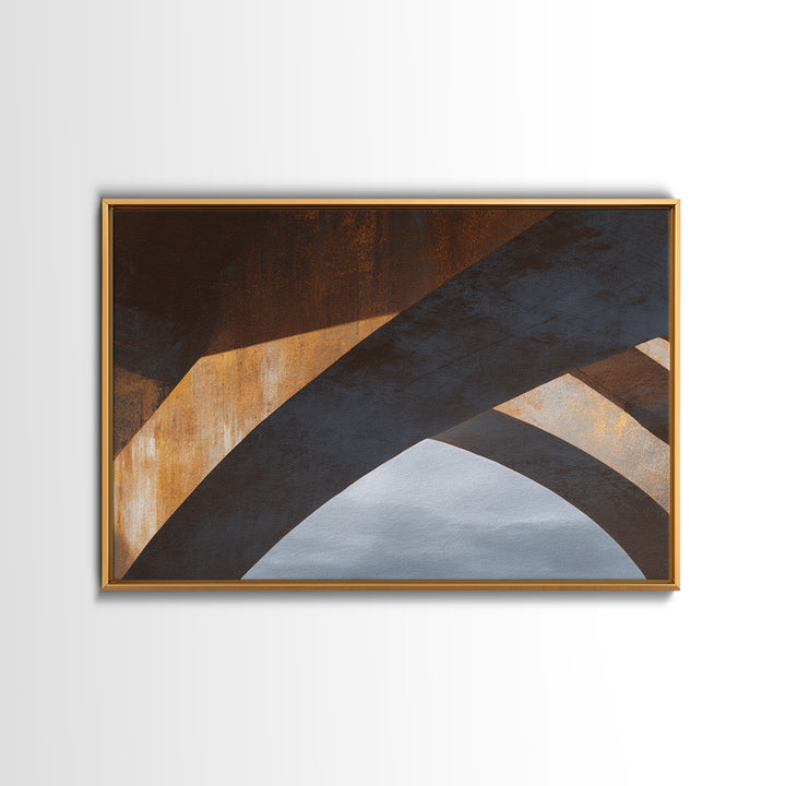 City Bridge Structure Framed Canvas Print, Urban Art, African American Art, Living Room Decor, Fine Art, Urban, Gallery Decor, URB-3x2-86