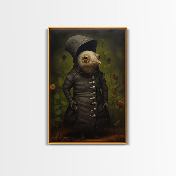 Snail Botanist, Victorian Animal Portrait, Halloween Art, Gothic Whimsy Decor, Anthropomorphic Costume Art