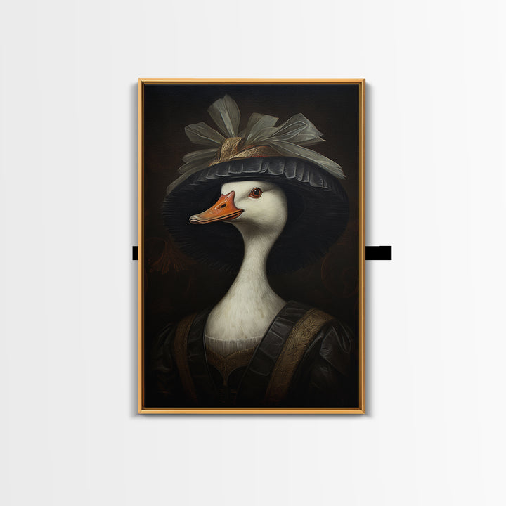 Goose Matron, Victorian Animal Portrait, Halloween Art, Gothic Whimsy Decor, Anthropomorphic Costume Art