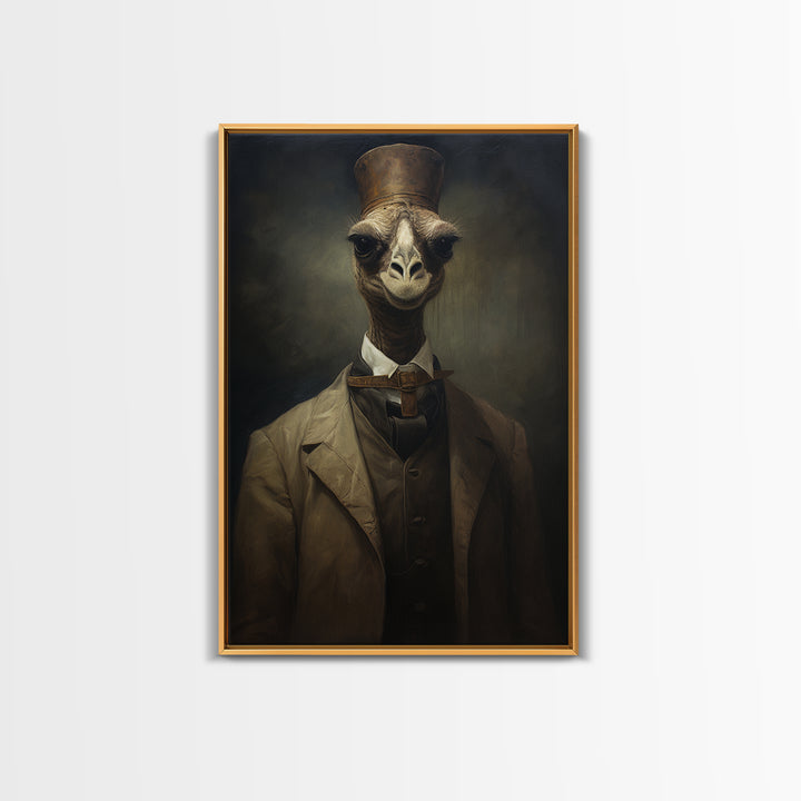 Camel Diplomat, Victorian Animal Portrait, Halloween Art, Gothic Whimsy Decor, Anthropomorphic Costume Art