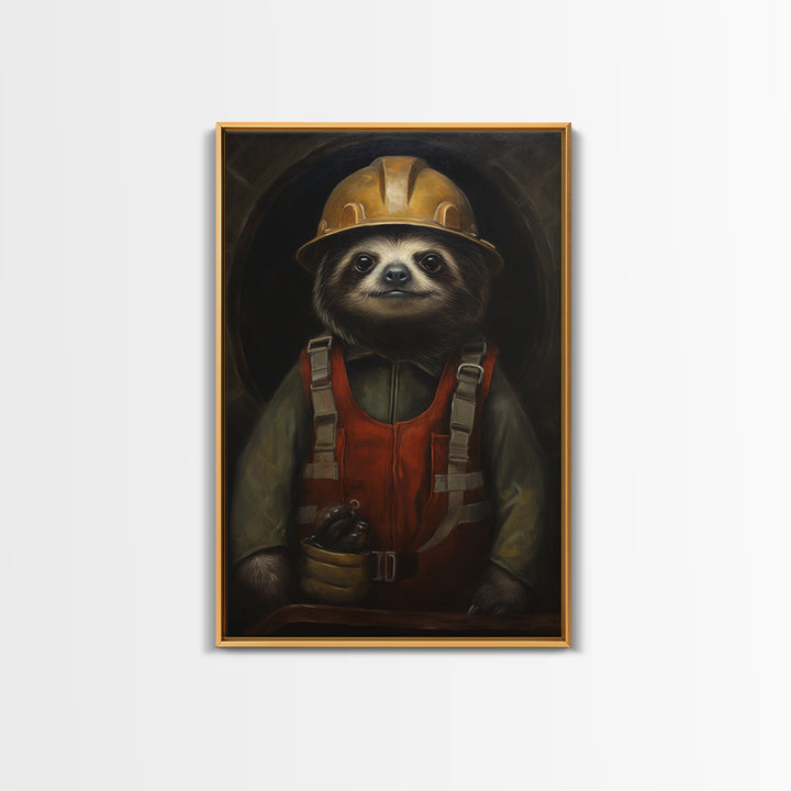 Beaver Engineer, Victorian Animal Portrait, Halloween Art, Gothic Whimsy Decor, Anthropomorphic Costume Art