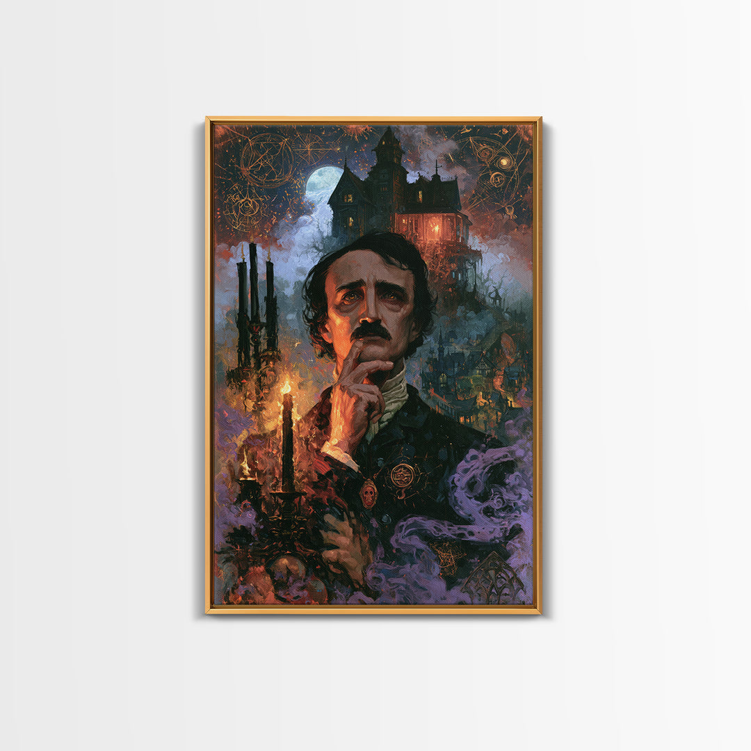 The Last House At The World'S Edge, Macabre Victorian Decor, Vertical Wall Art, Canvas Print, Gothic Wall Decor, Halloween Portrait Art