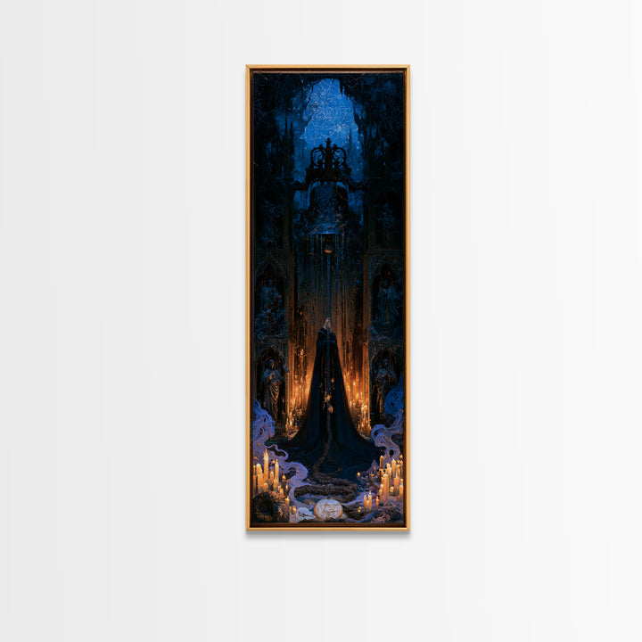 The Bellringer Of The Sunken Cathedral, Victorian Gothic Art, Tall Narrow Wall Art, Canvas Print, Gothic Wall Decor, Halloween Portrait Art