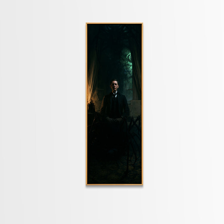 The Crawler Beneath The Floor Of Stars, Dark Academia Wall Art, Tall Narrow Wall Art, Canvas Print, Gothic Wall Decor, Halloween Wall Art