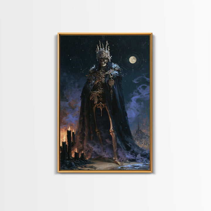 The Salt King Of The Black Shore, Lovecraftian Portrait Art, Vertical Wall Art, Canvas Print, Gothic Wall Decor, Halloween Portrait Art