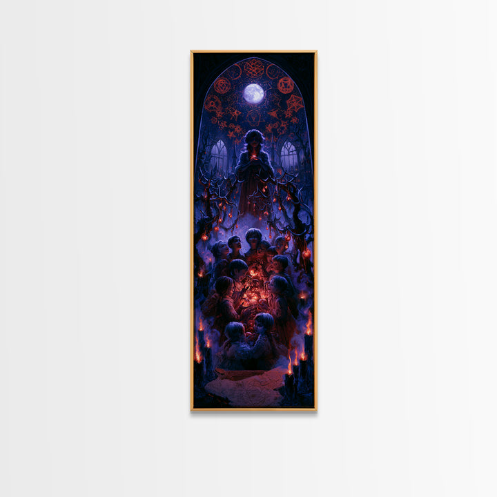 The Children Of The Star Orchard, Dark Academia Wall Art, Tall Narrow Wall Art, Framed Canvas Print, Gothic Wall Decor, Halloween Decor