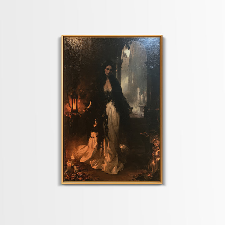 The Somnambulist, Somnambulist Portrait, Vertical Canvas Print, Classic Halloween Decor, Gothic Wall Decor, Classic Monster Art