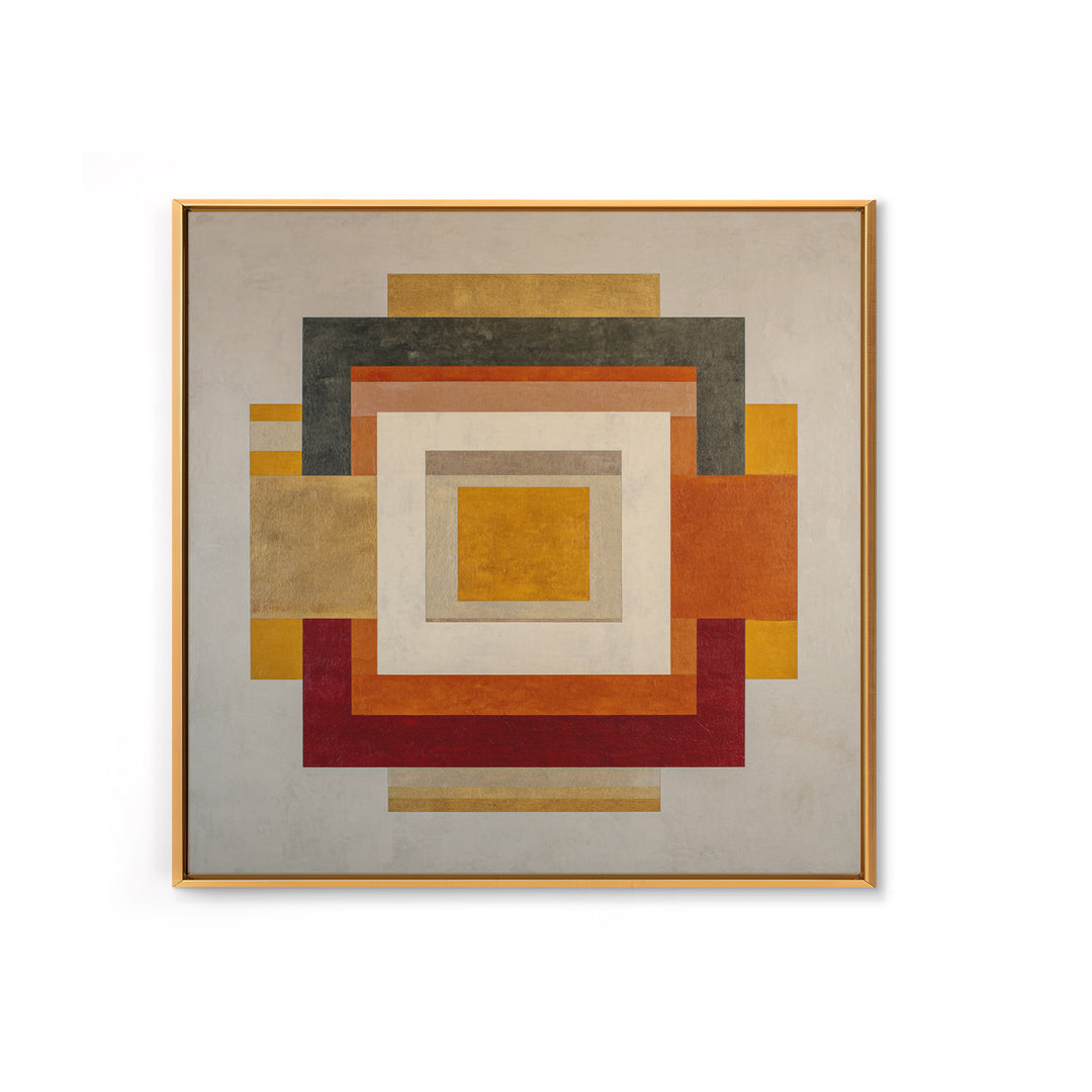 Modern Geometric Composition for Living Spaces Canvas Print, Wall Art, Abstract Wall Art, Living Room Decor, WAL-1x1-100