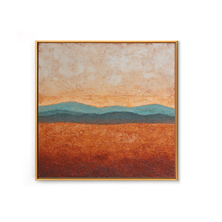 Desert Landscape in Warm Terracotta Tones Canvas Print, Wall Art, Wall Hanging, Living Room Decor, Fine Art, WAL-1x1-31