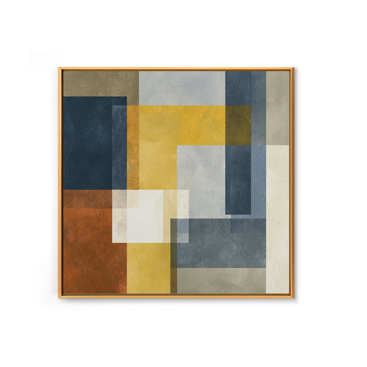 Modern Geometric Composition for Living Spaces Canvas Print, Wall Art, Home Decor, Living Room Decor, Abstract Art, WAL-1x1-4