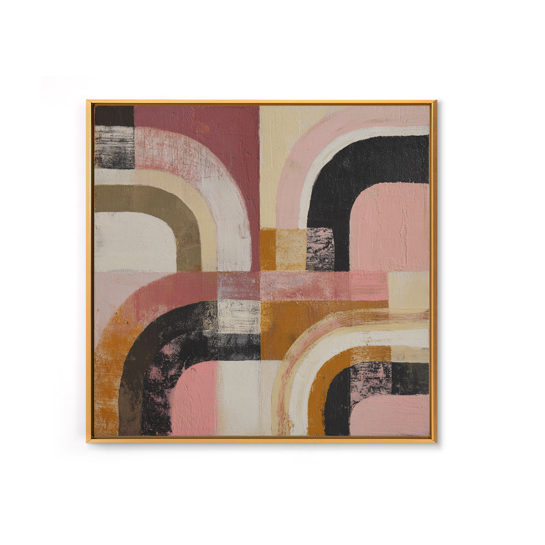 Statement Abstract with Bold Layered Brushwork Canvas Print, Wall Art, Room Decor, Living Room Decor, Abstract Art, WAL-1x1-49
