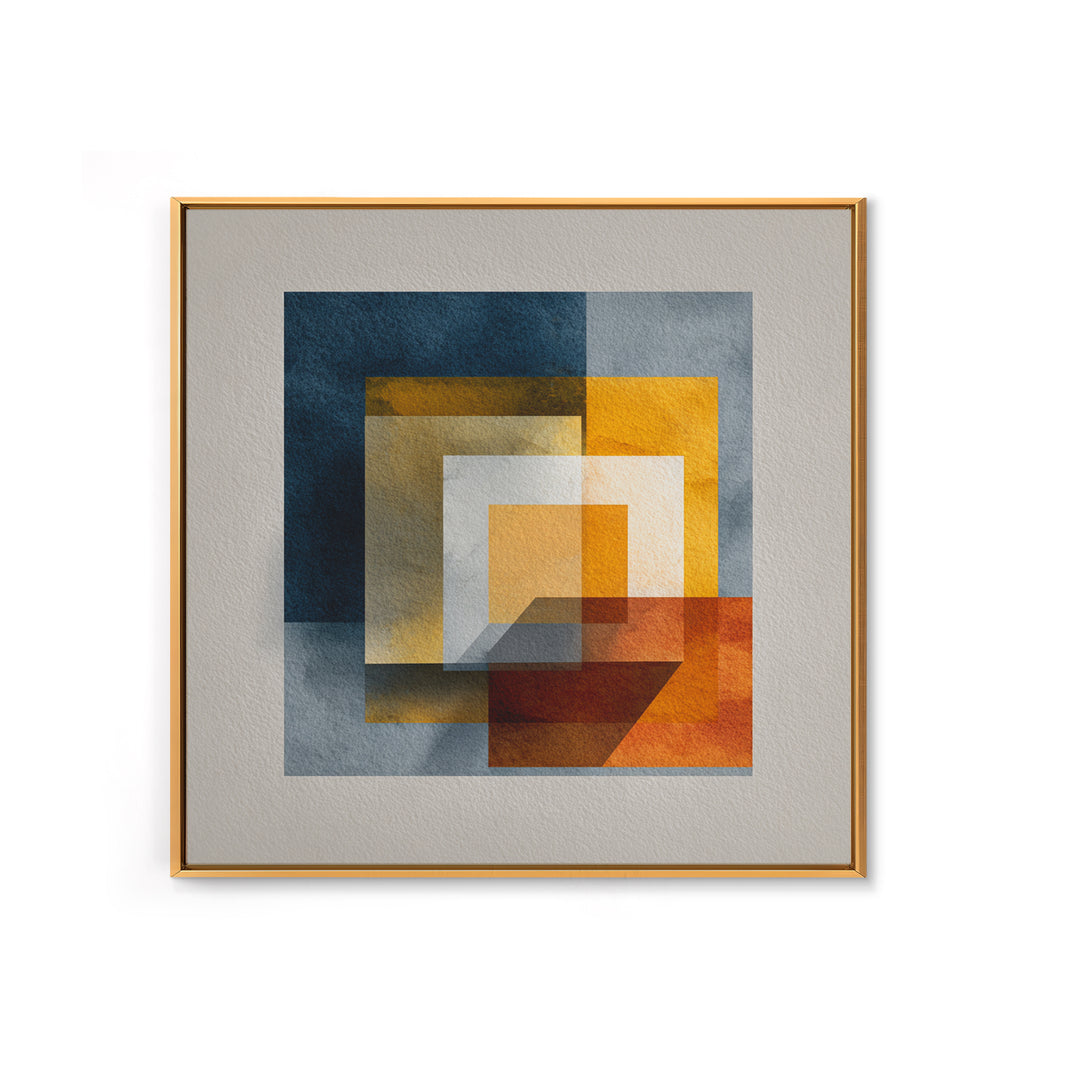Modern Geometric Composition for Living Spaces Canvas Print, Wall Art, Textured Wall Art, Living Room Decor, Abstract Art, WAL-1x1-76