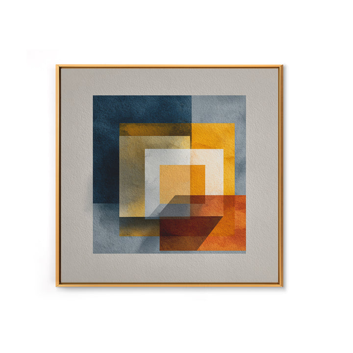 Modern Geometric Composition for Living Spaces Canvas Print, Wall Art, Textured Wall Art, Living Room Decor, Abstract Art, WAL-1x1-76
