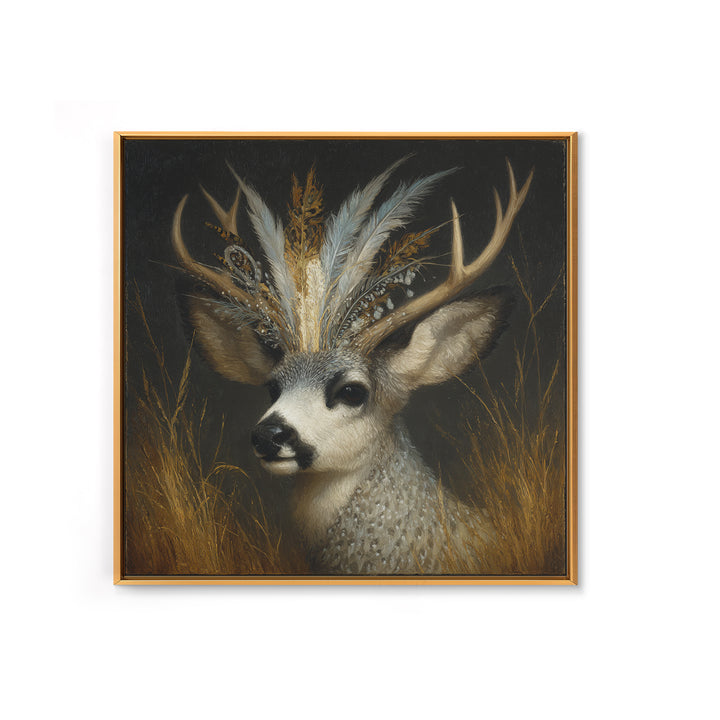 Whimsical Animal Portrait Canvas Print, Wall Art, Fine Art Print, Living Room Decor, Oil Painting, Wall Decor, WAL-1x1-95