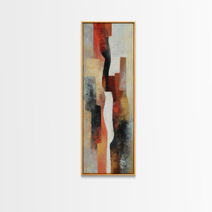 Statement Abstract with Bold Layered Brushwork Canvas Print, Wall Art, Minimalist Decor, Living Room Decor, Fine Art, WAL-1x3-13