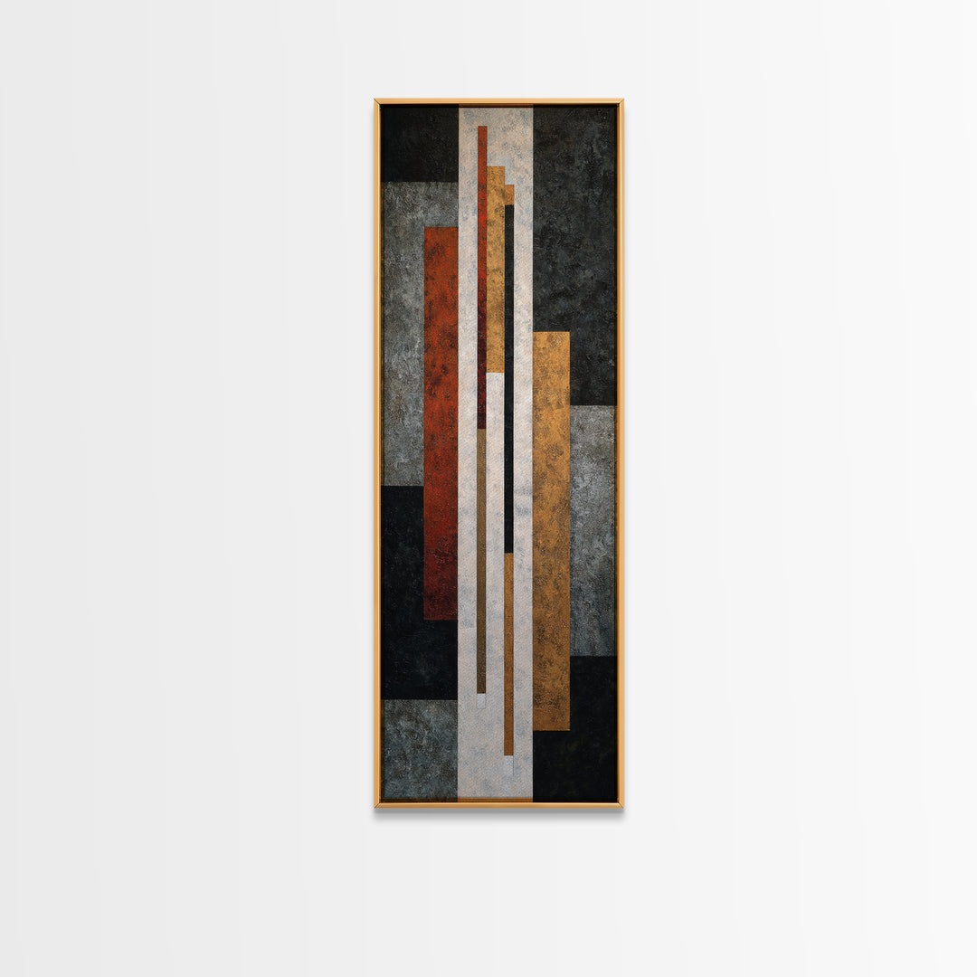 Modern Geometric Composition for Living Spaces Canvas Print, Wall Art, Home Decor, Living Room Decor, Abstract Art, WAL-1x3-16