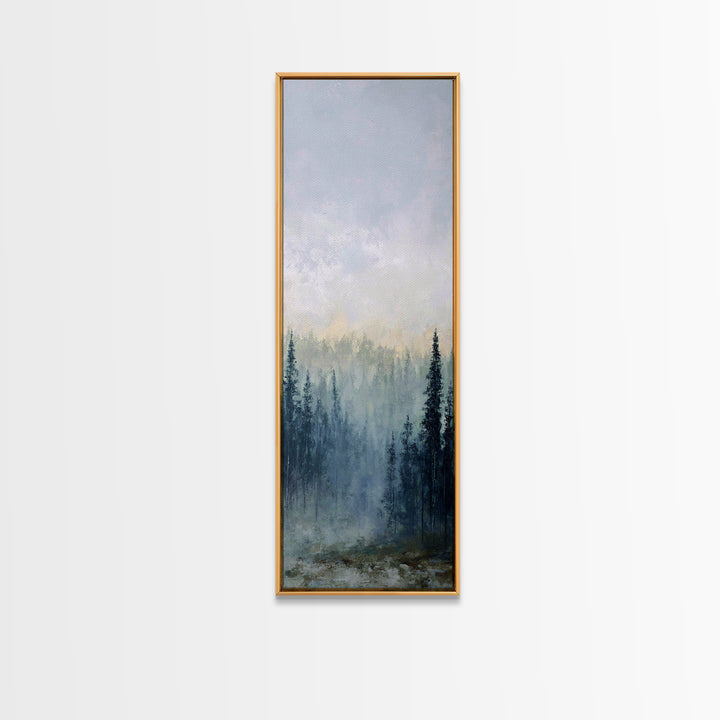 Moody Forest Landscape Canvas Print, Wall Art, Prints Wall Art, Living Room Decor, Oil Painting, Textured Painting, WAL-1x3-22