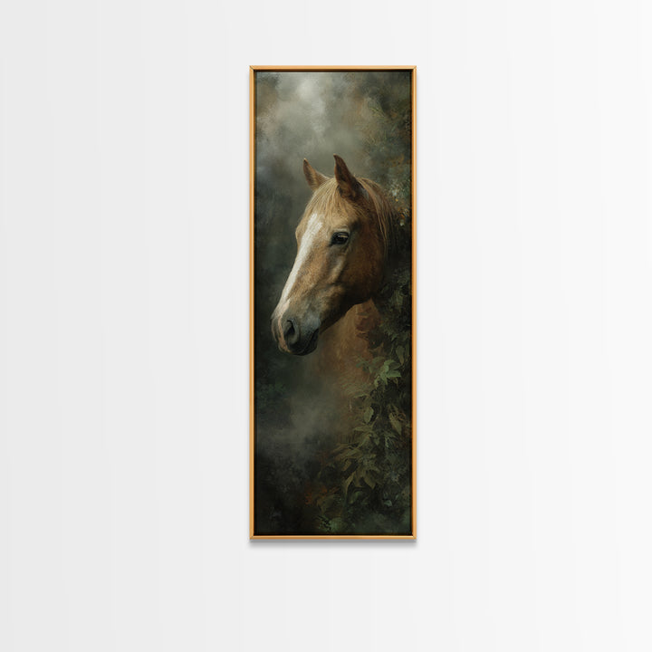 Wild Horse Portrait Canvas Print, Wall Art, Canvas, Living Room Decor, Oil Painting, Canvas Wall Art, Abstract Art, WAL-1x3-25