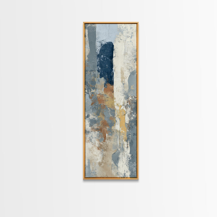 Luxury Neutral Plaster Texture Abstract Canvas Print, Wall Art, Wood Wall Art, Living Room Decor, Fine Art, Textured Painting, WAL-1x3-51